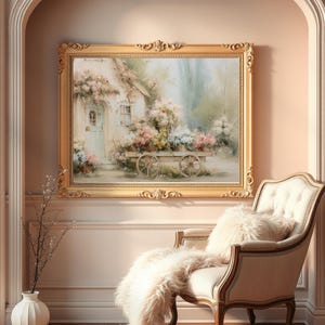 Romantic cottagecore poster for wall hanging - French country wall art in Shabby chic style (Frame Not included) image 9