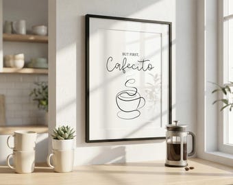 But First, Cafecito Print: Spanglish Kitchen Art (Digital Download)