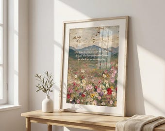 Jeremiah 29:11 Wall Art Print | Rustic Wildflower Bible Verse Decor | Christian Scripture Digital Download | Encouragement Gift for Women