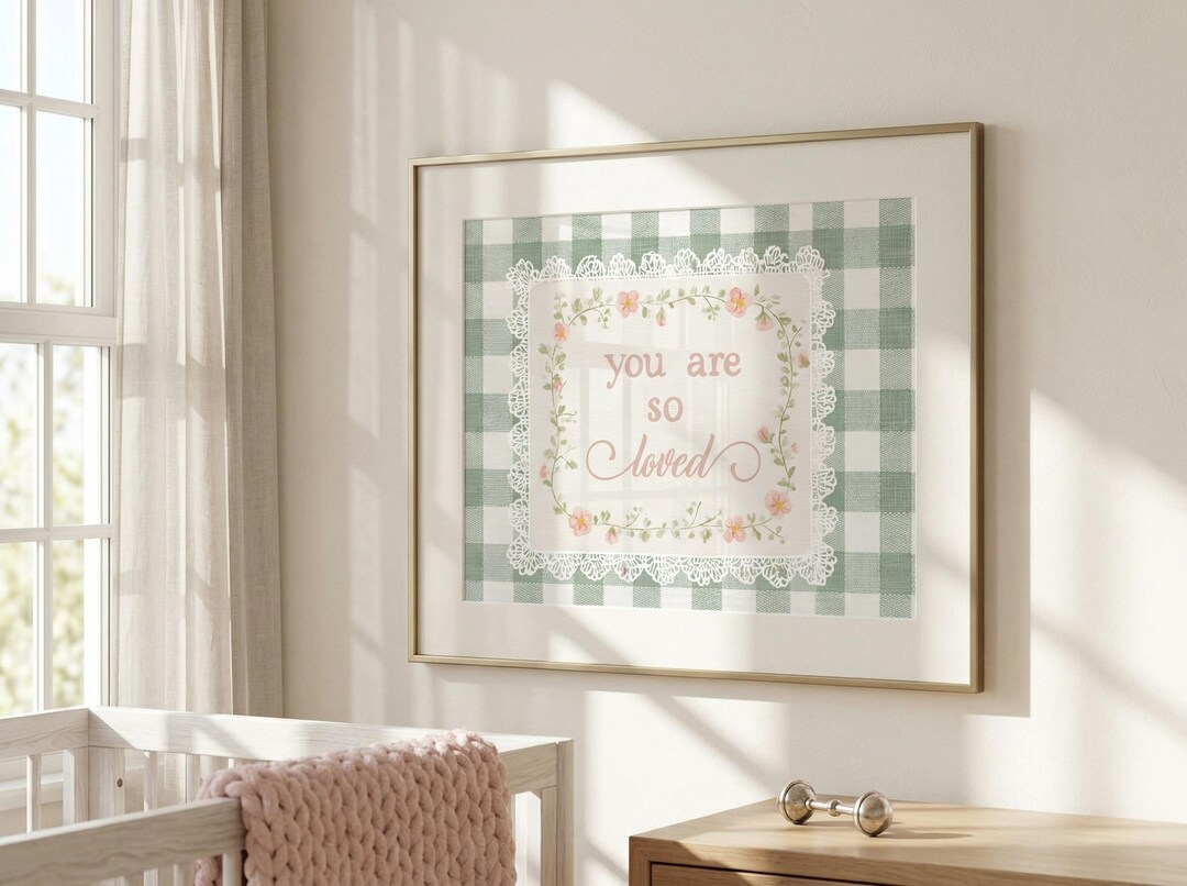 Vintage Girl Nursery Wall Print, Cottage Baby Girl Art, Floral Nursery ...