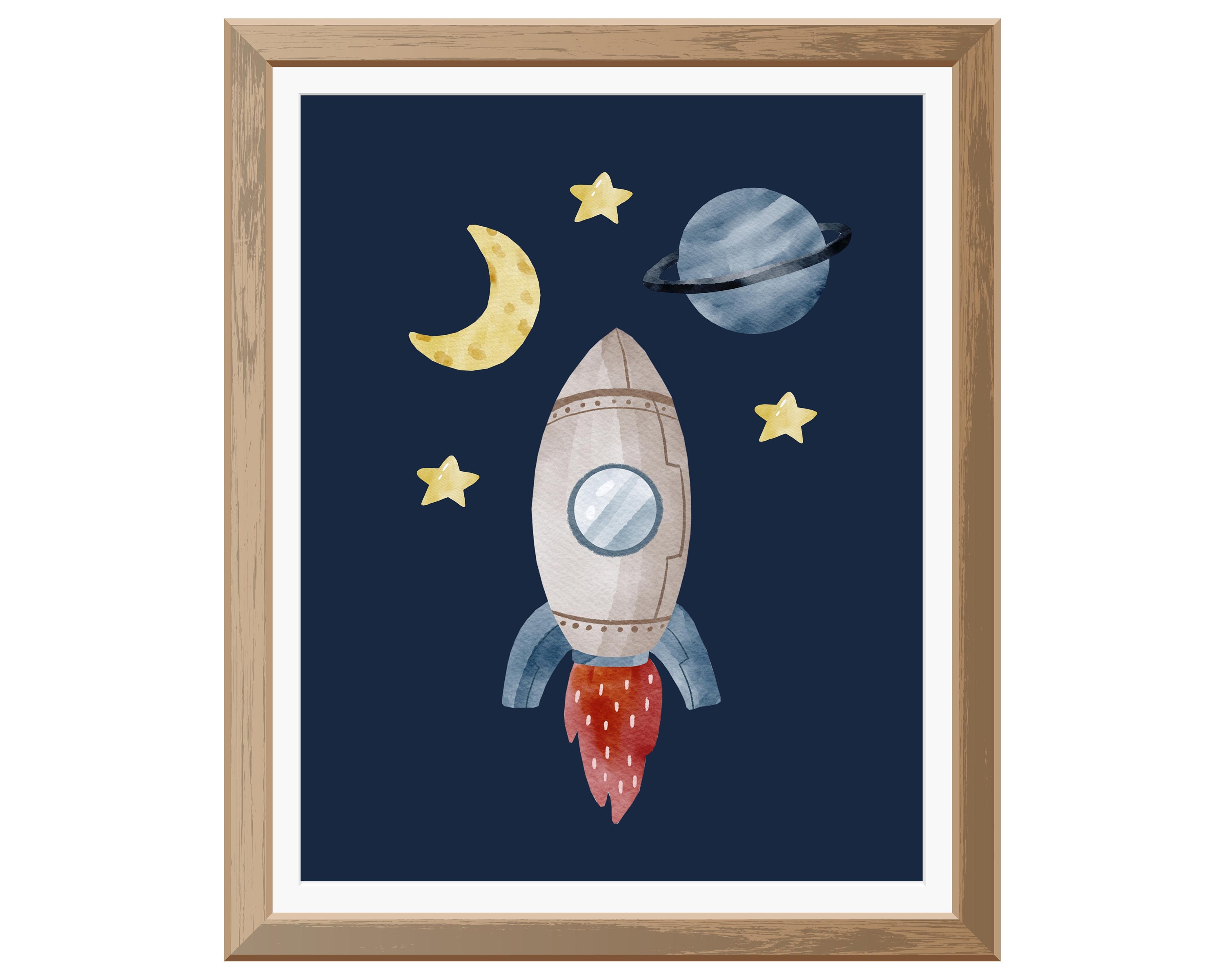 Outer Space Astronaut Nursery Wall Art Decor Set of 3 DIGITAL PRINTS ...