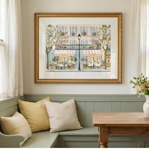 Paris Cafe Wall Art Print ~ Romantic French Flower Market Poster | Cottagecore Parisian Decor for Feminine Bedroom & Shabby Chic Home image 9