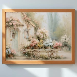 Romantic cottagecore poster for wall hanging - French country wall art in Shabby chic style (Frame Not included) image 5