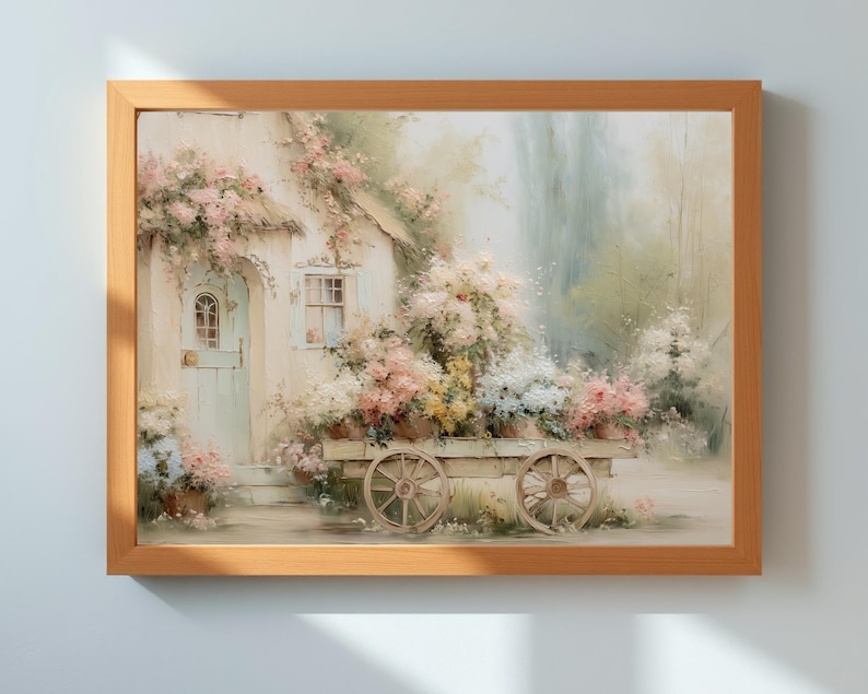 Romantic cottagecore poster for wall hanging - French country wall art in Shabby chic style (Frame Not included) image 5
