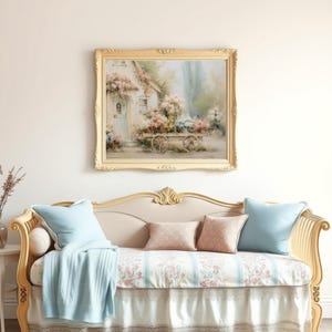 Romantic cottagecore poster for wall hanging - French country wall art in Shabby chic style (Frame Not included) image 6
