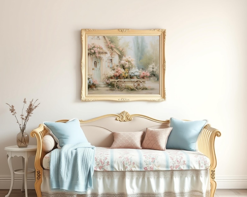 Romantic cottagecore poster for wall hanging - French country wall art in Shabby chic style (Frame Not included) image 6
