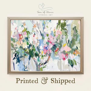 Mailed Print - Colorful Floral Tree Abstract Art, Modern Botanical Wall Decor, Bold Flower Painting, Impressionist Style Contemporary Print