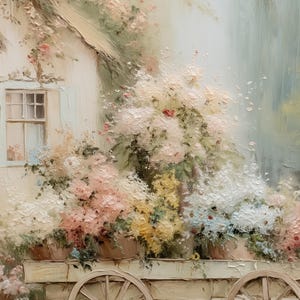 Romantic cottagecore poster for wall hanging - French country wall art in Shabby chic style (Frame Not included) image 7