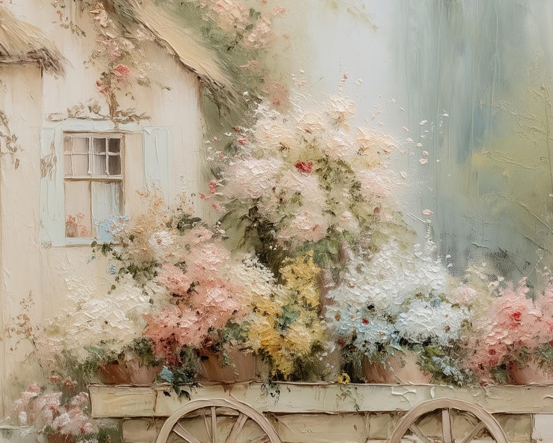 Romantic cottagecore poster for wall hanging - French country wall art in Shabby chic style (Frame Not included) image 7