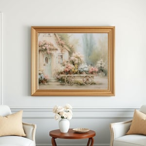 Romantic cottagecore poster for wall hanging - French country wall art in Shabby chic style (Frame Not included) image 11