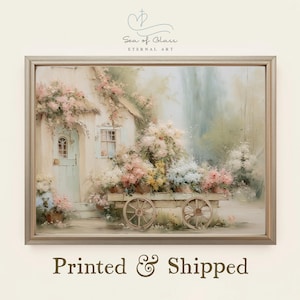 Romantic cottagecore poster for wall hanging - French country wall art in Shabby chic style (Frame Not included) image 2