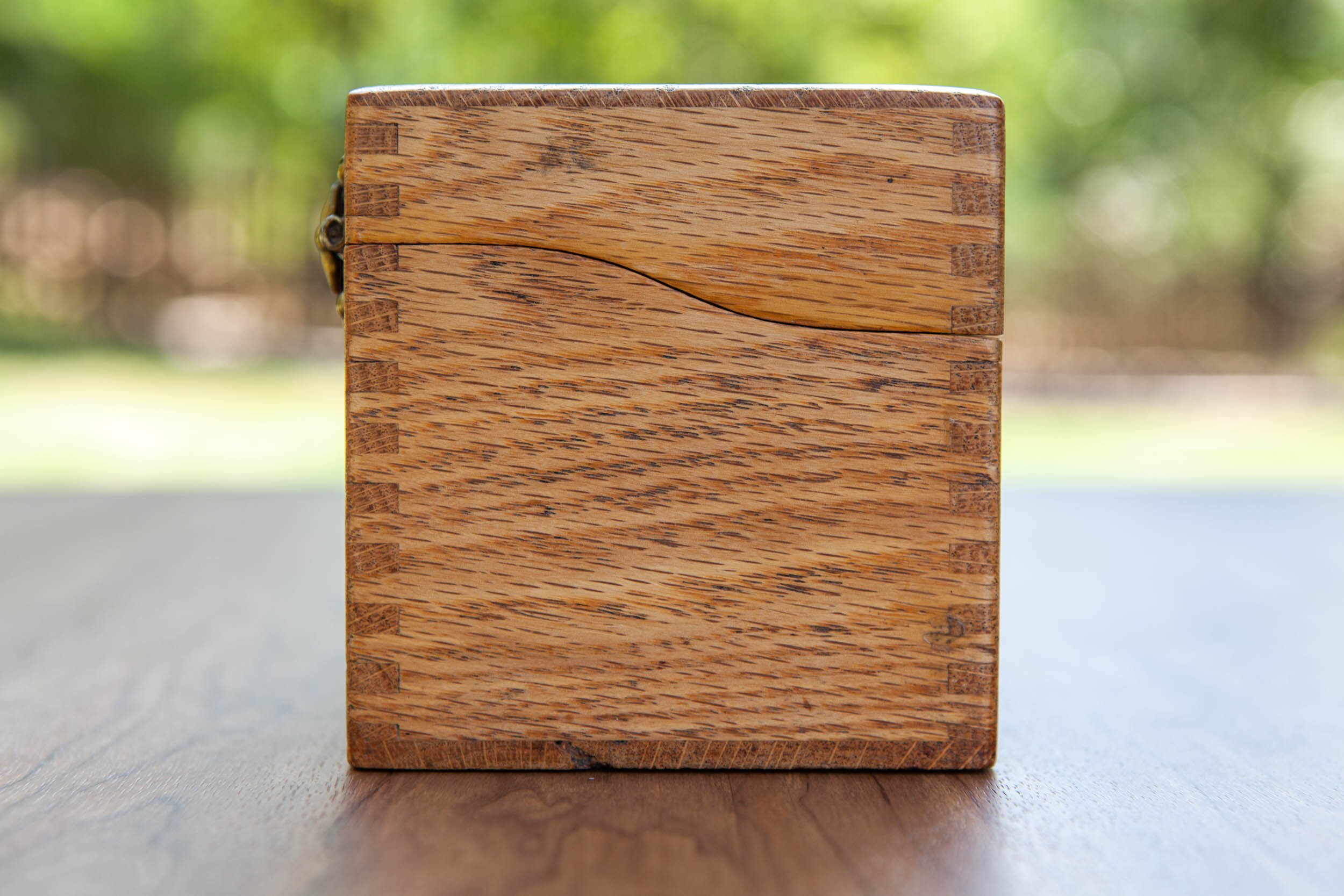 Wooden Index Card File Box with Box Tail Edges by Merchants Etsy