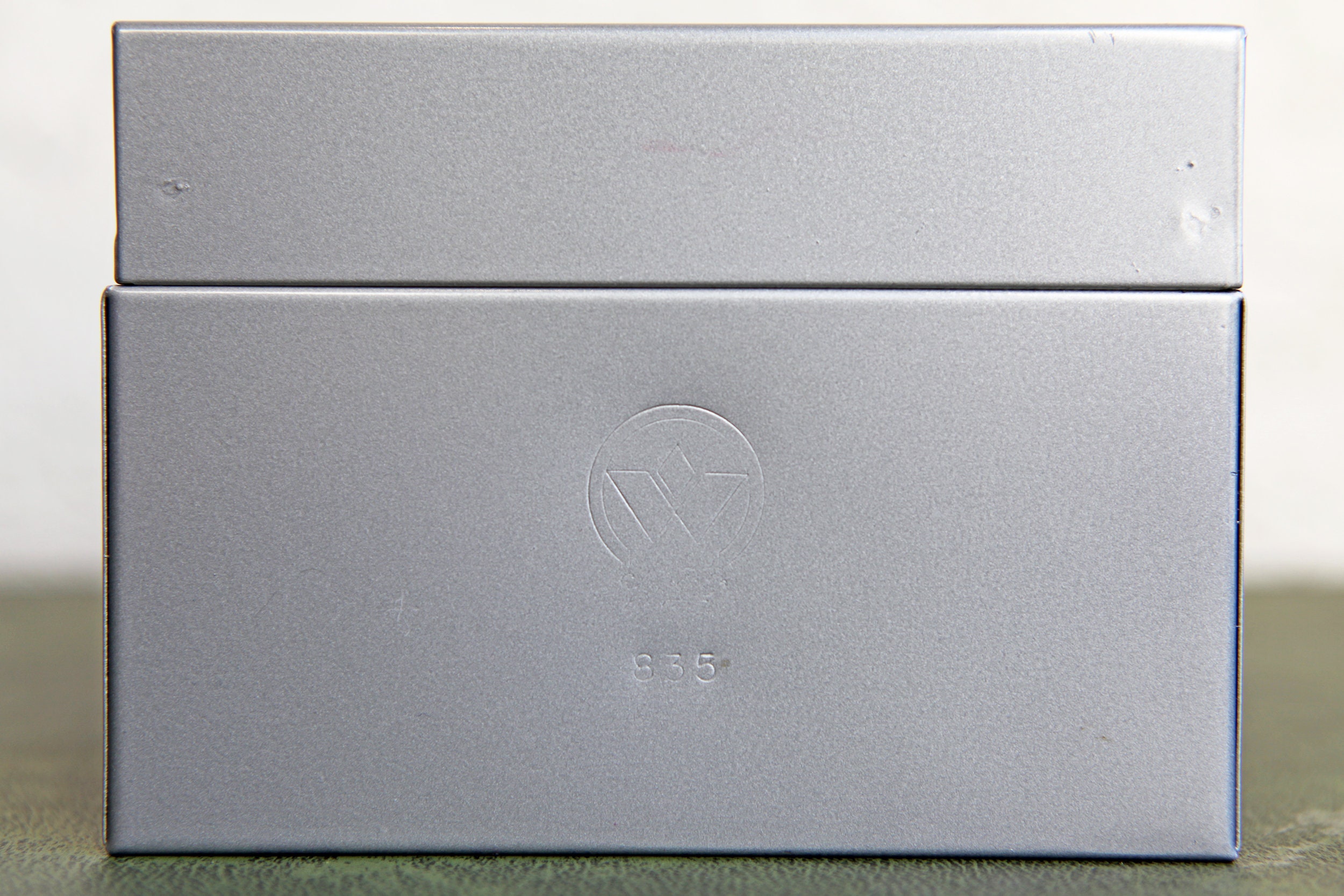 Gray Metal Storage Box With Alphabetical Card Dividers / Etsy