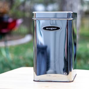 Midcentury Chrome Sugar Canister by Masterware / 50s Retro Storage Bin for a Vintage or Modern Kitchen