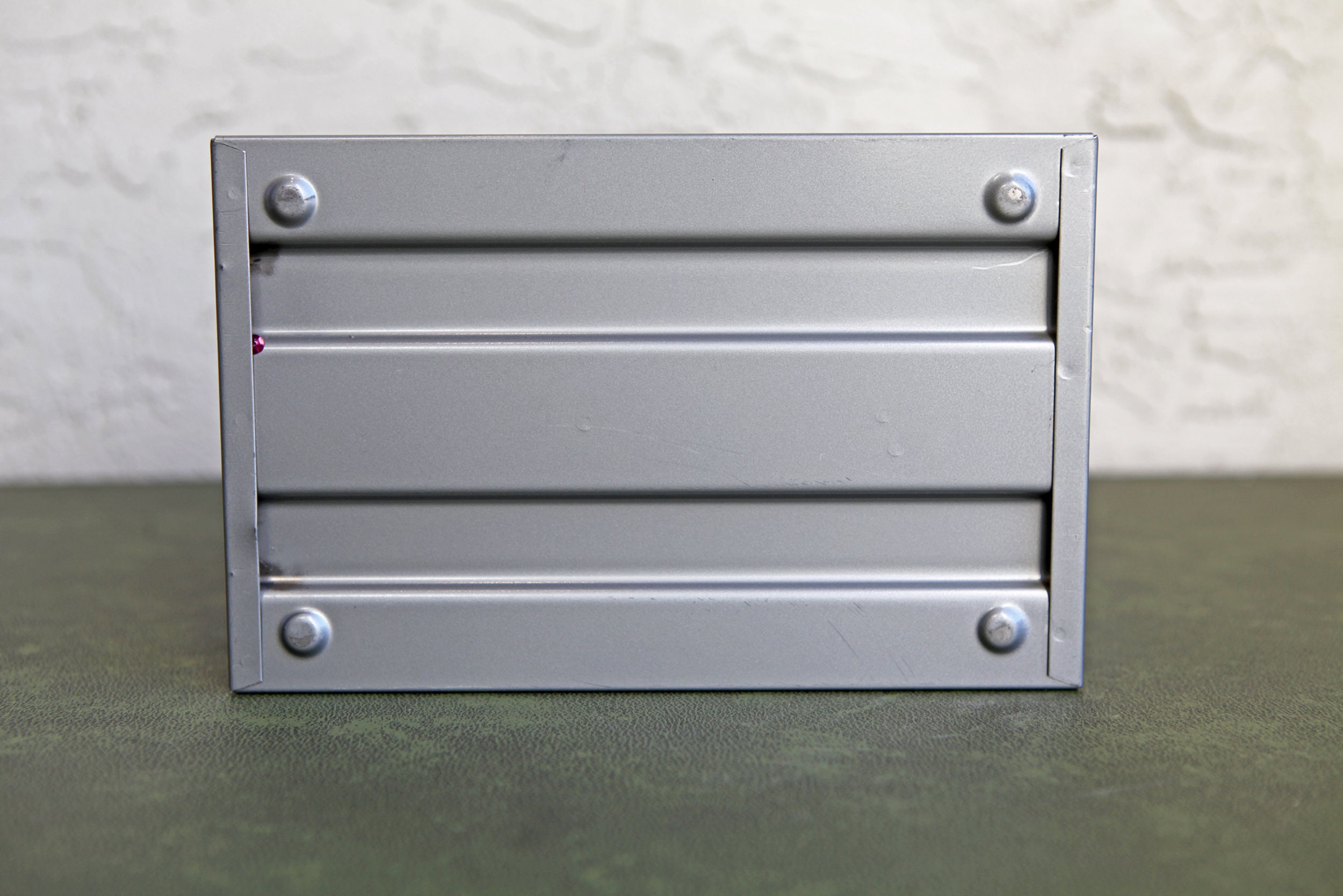 Gray Metal Storage Box With Alphabetical Card Dividers / Etsy