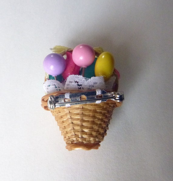 Mid-century easter spring easter egg tulip basket… - image 2