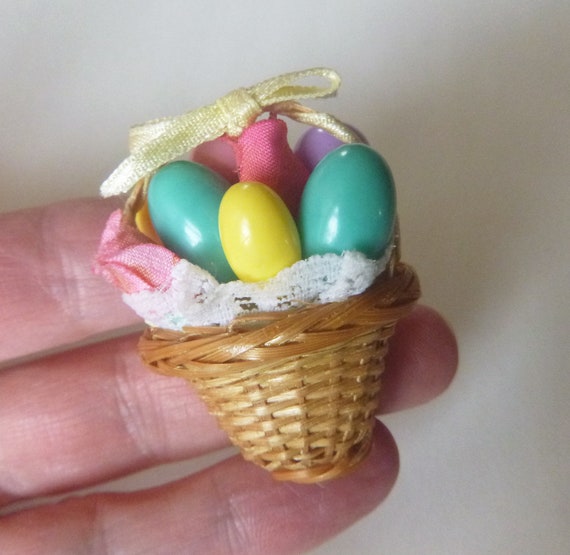 Mid-century easter spring easter egg tulip basket… - image 5