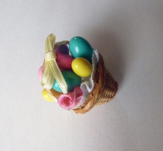 Mid-century easter spring easter egg tulip basket… - image 4
