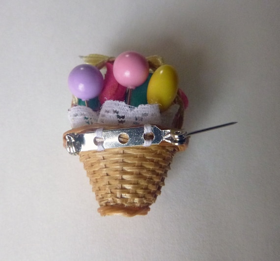 Mid-century easter spring easter egg tulip basket… - image 3
