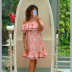 Frill neck frock discount