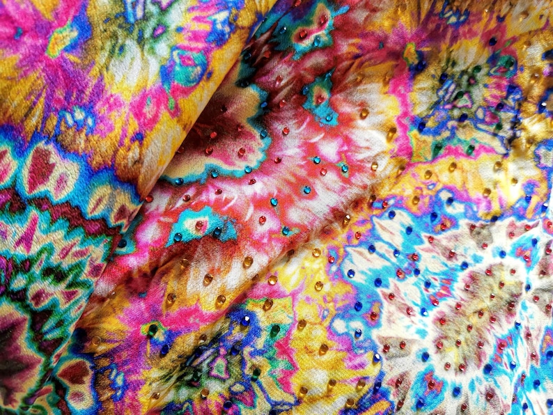 tie dye maxi kaftan dress in beautiful soft silk crepe finished with crystals by Kaftan Heaven Sofia