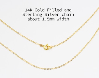 Delicata collana a catena in oro 14K, delicata stratificazione