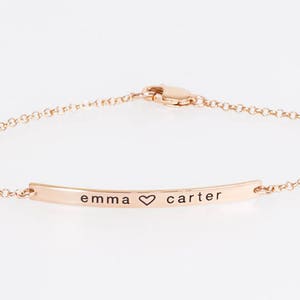 Name Bracelet • Kids Grand kids Name Bracelet • Coordinate Bracelet • Rose Gold Bar Bracelet, Roman Numerals Bracelet, Personalized