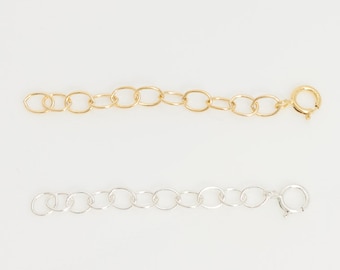 Sterling silver, Gold filled extender chain, with clasp