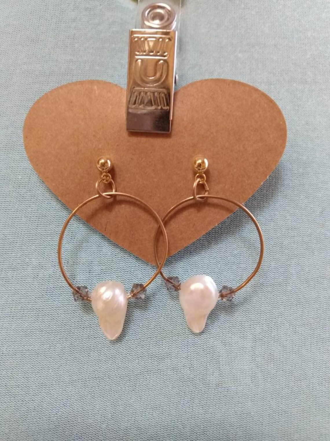 Captive bead earring pearl earrings crystal earrings Etsy