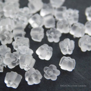 Earring Earwire Backs Stoppers Flower Shape Soft Rubber x 100, Jewellery Making Supplies