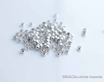 Silver Plated 3.5mm Crimp Beads Large Round x 100 Jewelry Findings Necklace Ends