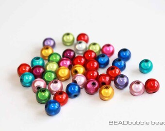 100 x 8mm Runde Kunststoff Acryl Perlen Spacer Beads Diy farbe auswahl 100 x 8mm Runde Kunststoff Acryl Perlen Spacer Beads Diy farbe auswahl