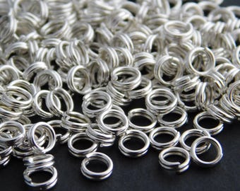 Anelli divisi da 5 mm, componenti placcati in argento per la creazione di gioielli (confezione da 200)