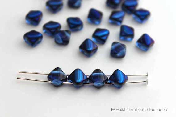 10g Czech SuperDuo Twin Beads Transparent Sapphire