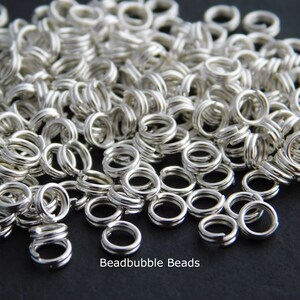 5mm Split Rings, Silver Plated, Pack of 200 Findings for Jewellery Making