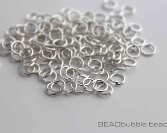 5mm Silver Plated Open Jump Rings, Pack of 200, Findings for Jewelry Making