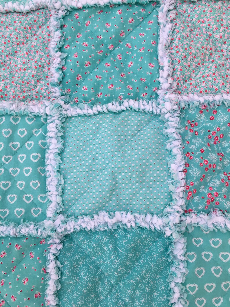 Baby Rag Quilt Crib Quilt Toddler Blanket First Romance Etsy