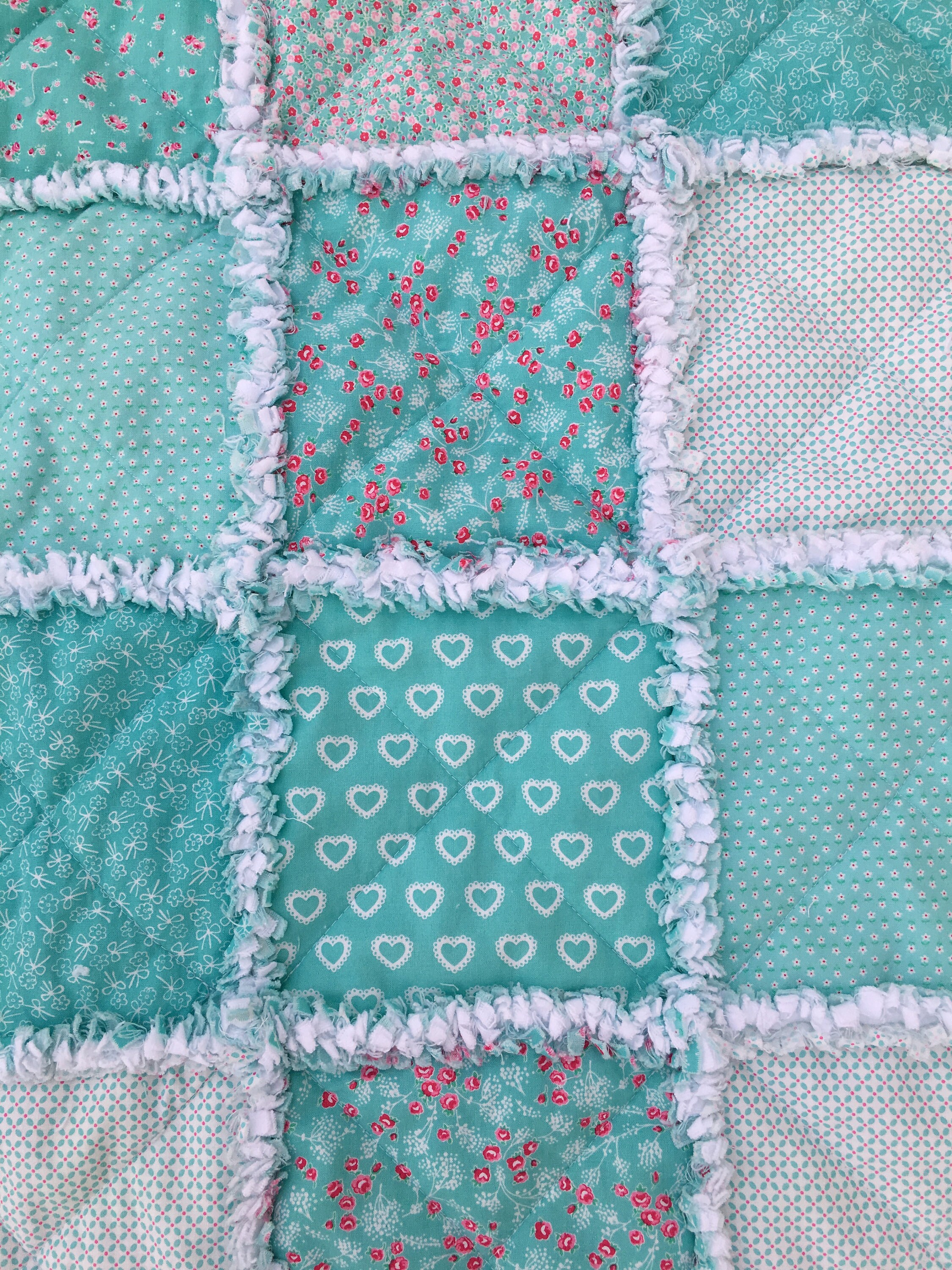 Baby Rag Quilt Crib Quilt Toddler Blanket First Romance Etsy Canada