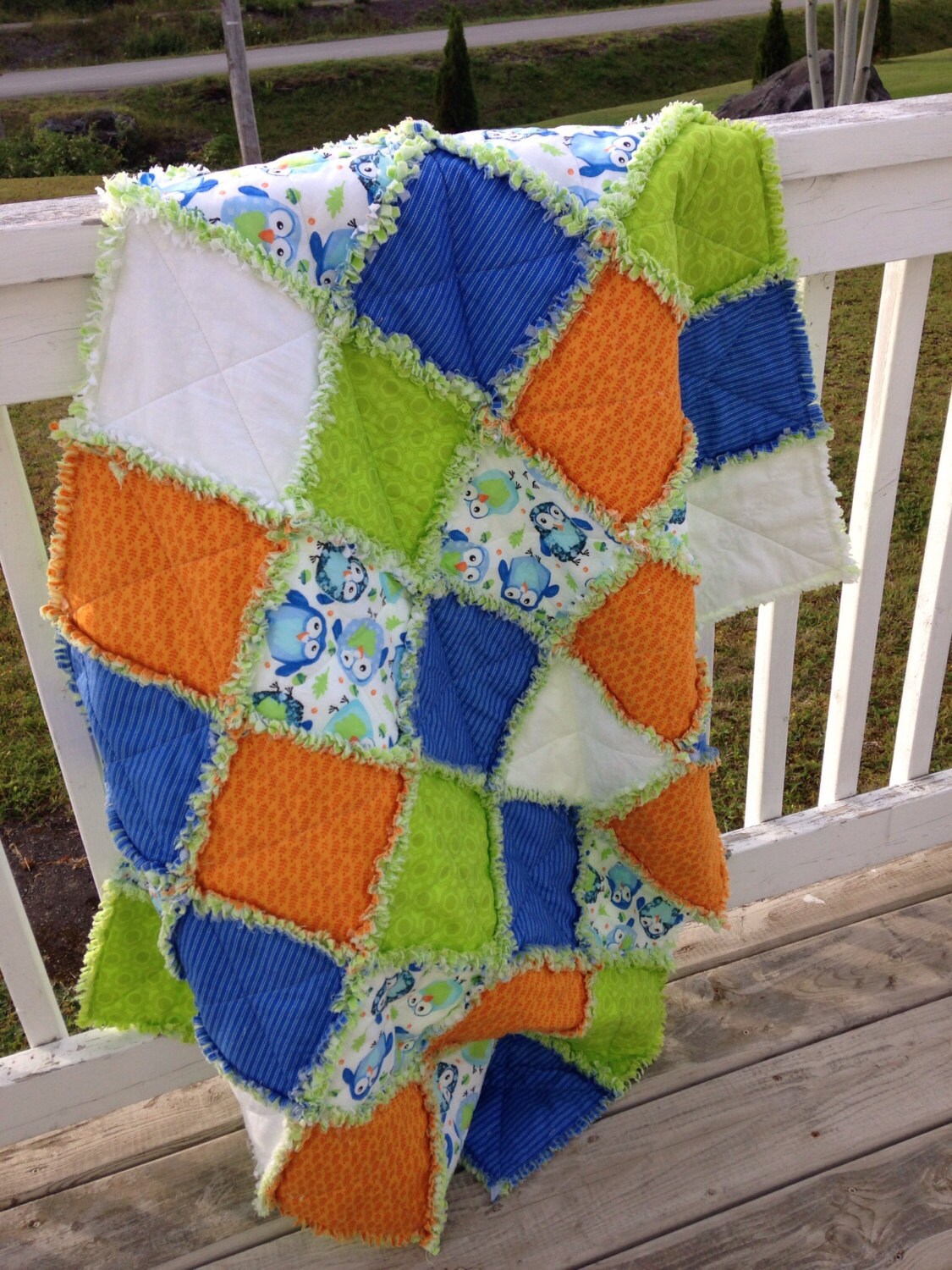 Baby Rag Quilt Baby Blanket Crib Quilt Toddler Blanket Etsy