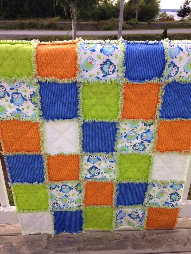 Baby Rag Quilt Baby Blanket Crib Quilt Toddler Blanket Etsy