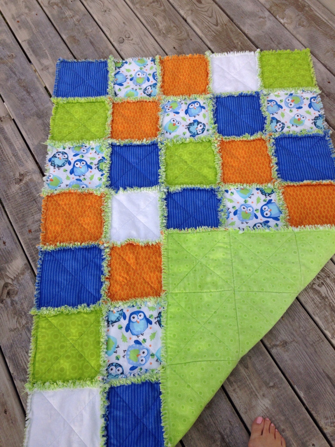 Baby Rag Quilt Baby Blanket Crib Quilt Toddler Blanket Etsy