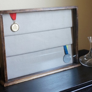 Large Wood Medal Case (3 Panels) - Color Options Available