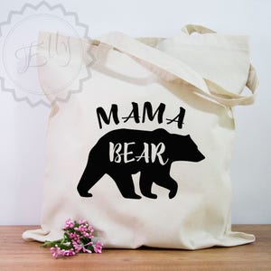 Mama Bear Tote Bag, Pregnancy Announcement Tote Bag, Pregnant Tote Bag,  Mom Life, Mama Bear Bag, Gifts for Mom, Mother&#39;s Day Bag, New Mom