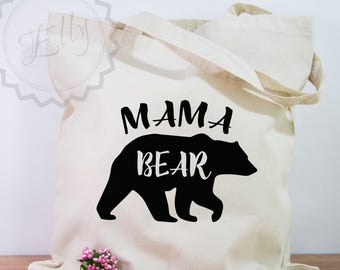 Mama Bear Tote Bag, Pregnancy Announcement Tote Bag, Pregnant Tote Bag,  Mom Life, Mama Bear Bag, Gifts for Mom, Mother's Day Bag, New Mom