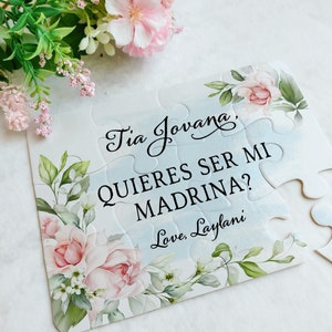 Quieres Ser Mi Madrina Marraine Proposition Invitation Puzzle Proposition