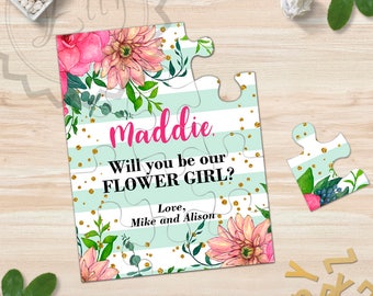 Will You Be My Flower Girl Puzzle Will You Be My Bridesmaid Flower Girl Proposal Be Our Flower Girl Asking Bridesmaid Ask Flower Girl Gift