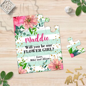 Will You Be My Flower Girl Puzzle Will You Be My Bridesmaid Flower Girl Proposal Be Our Flower Girl Asking Bridesmaid Ask Flower Girl Gift