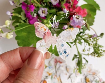 Seed Paper Butterfly - Set of 50 - 1.5"x 1.25" Field Flowers Plantable Favors for Guests in Bulk