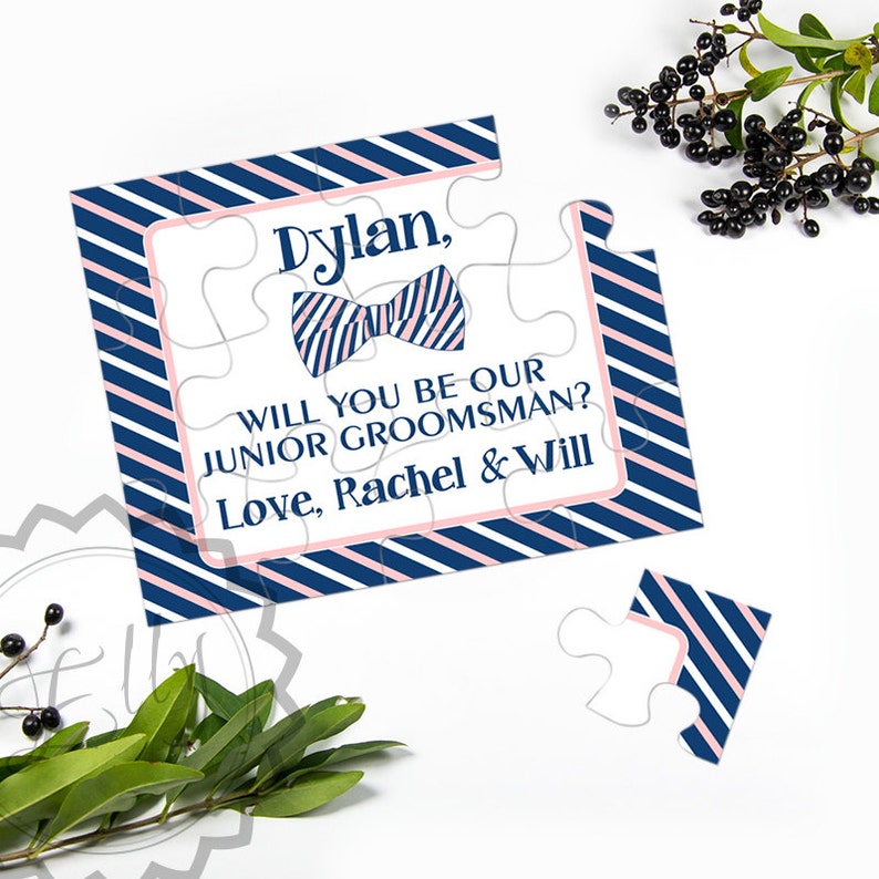 Junior Groomsman Gift Will You Be My Junior Groomsmen Puzzle Etsy
