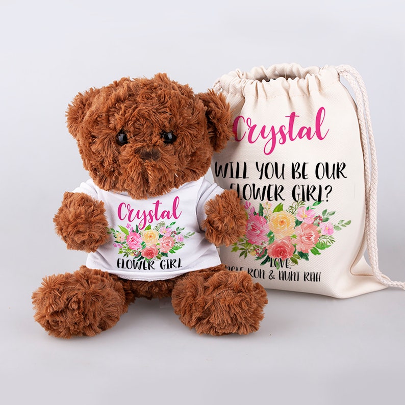 flower girl proposal teddy